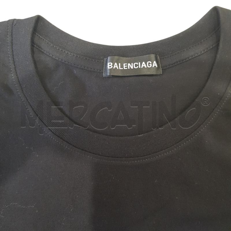 T SHIRT U BALENCIAGA MC NERA LOGO BIA ARANCIO | Mercatino dell'Usato Civitavecchia 4