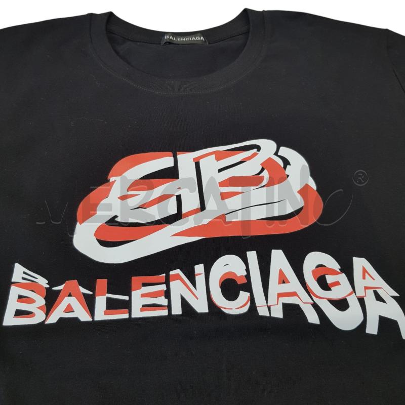 T SHIRT U BALENCIAGA MC NERA LOGO BIA ARANCIO | Mercatino dell'Usato Civitavecchia 5