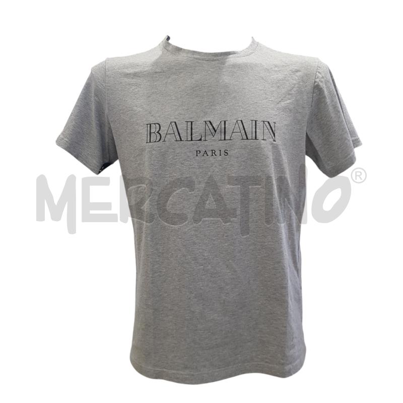 T SHIRT U BALMAN MC GRIGIO LOGO NERO | Mercatino dell'Usato Civitavecchia 1