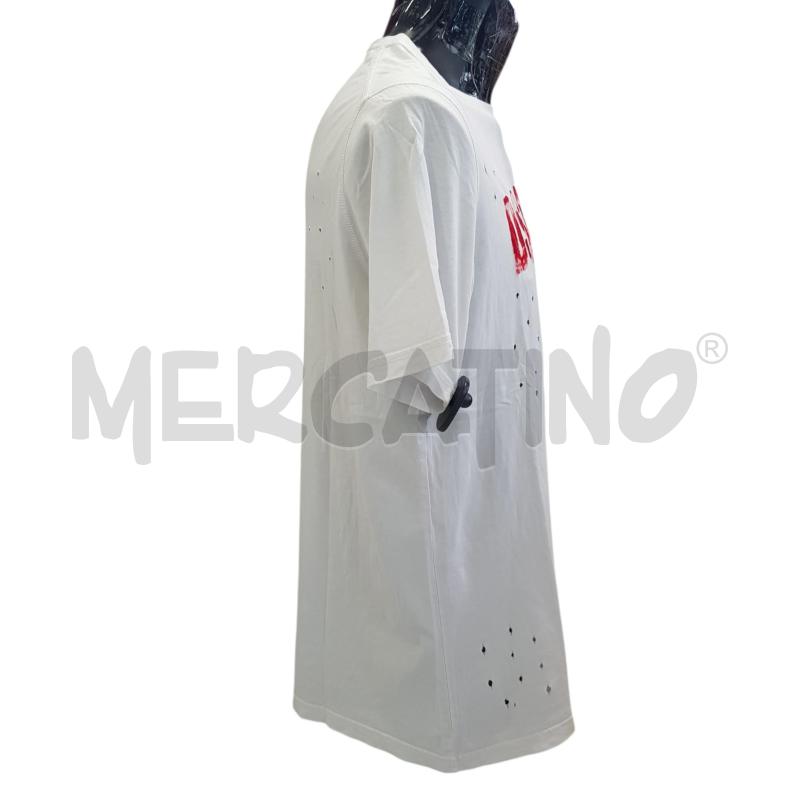 T SHIRT U DSQUARED2 MC BIA STAMPA FLOCK ROSSO | Mercatino dell'Usato Civitavecchia 2
