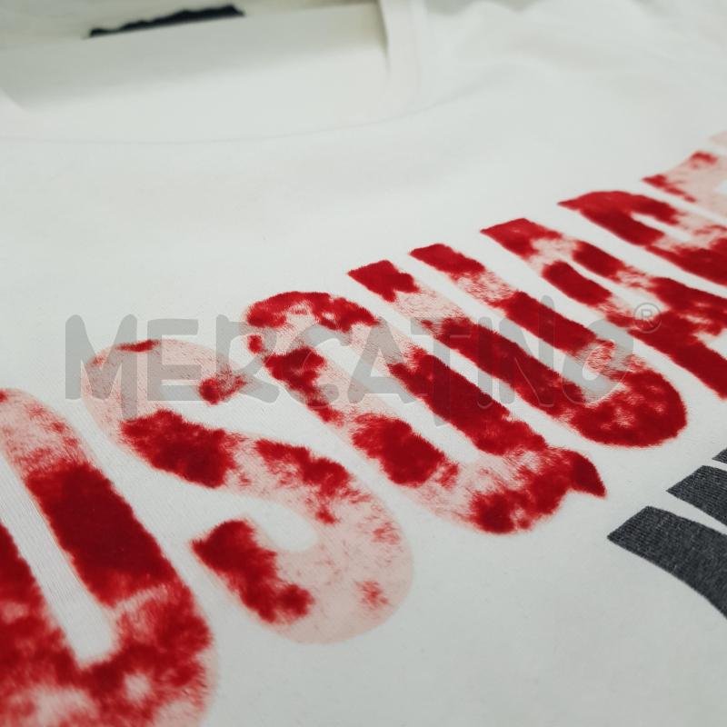 T SHIRT U DSQUARED2 MC BIA STAMPA FLOCK ROSSO | Mercatino dell'Usato Civitavecchia 4