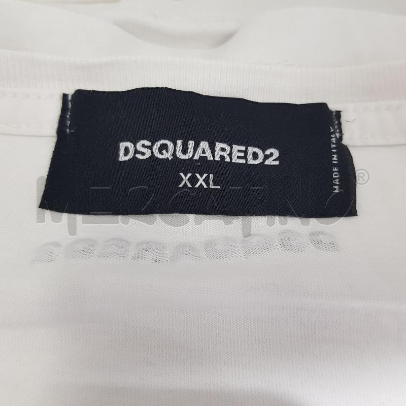 T SHIRT U DSQUARED2 MC BIA STAMPA FLOCK ROSSO | Mercatino dell'Usato Civitavecchia 5