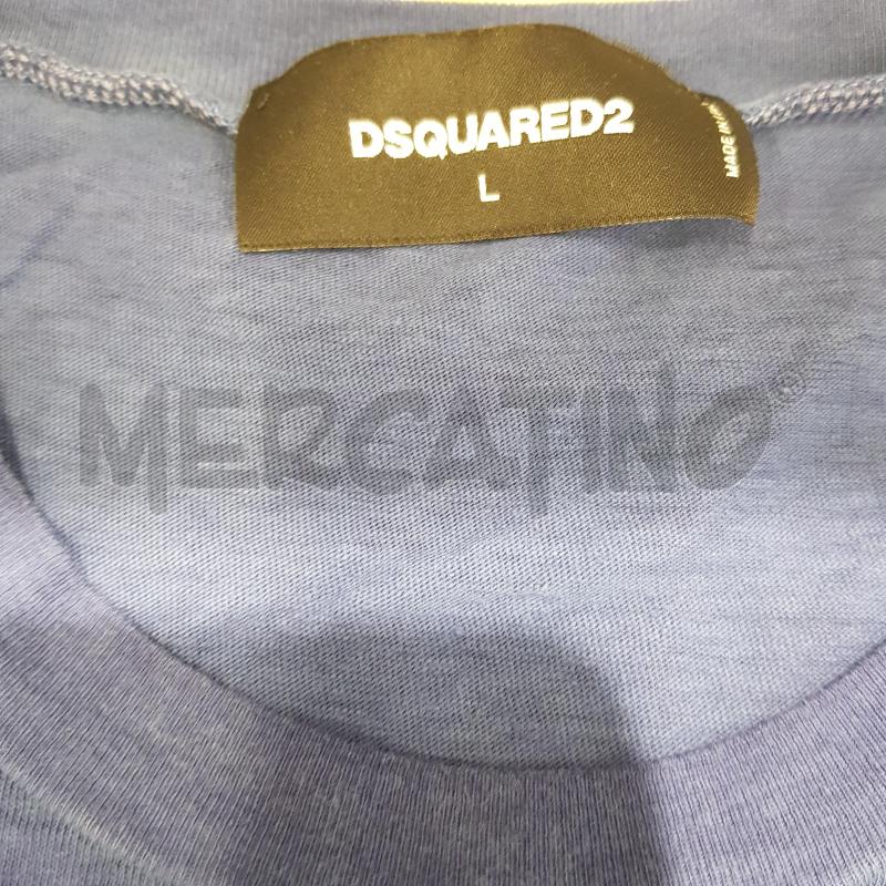 T SHIRT U DSQUARED2 MC BLU FIAMMATA SCRITTA BIA | Mercatino dell'Usato Civitavecchia 4