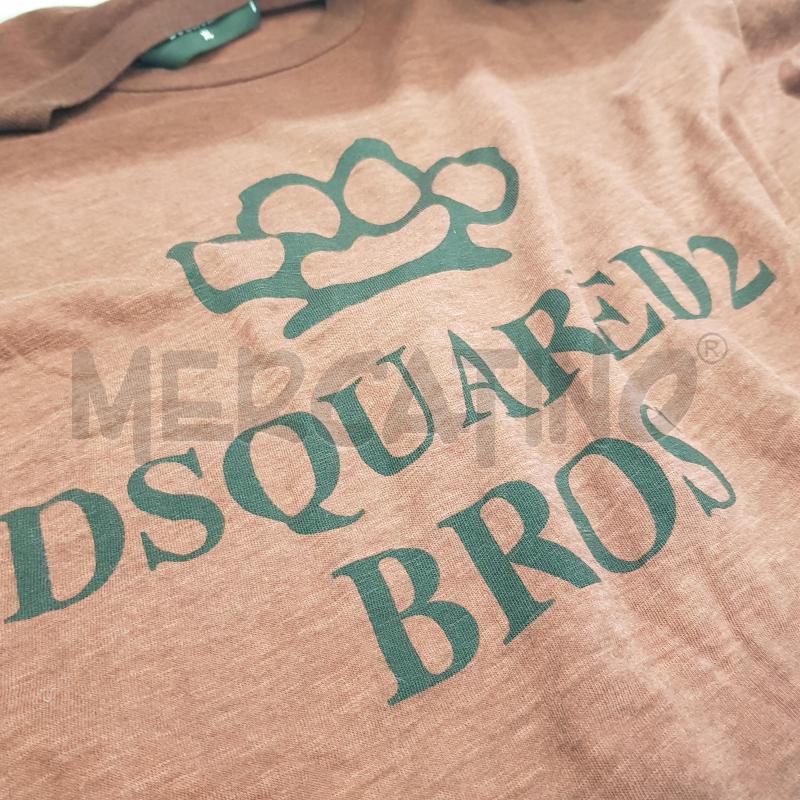 T SHIRT U DSQUARED BORDEAUX FIAMMATA BROS | Mercatino dell'Usato Civitavecchia 3