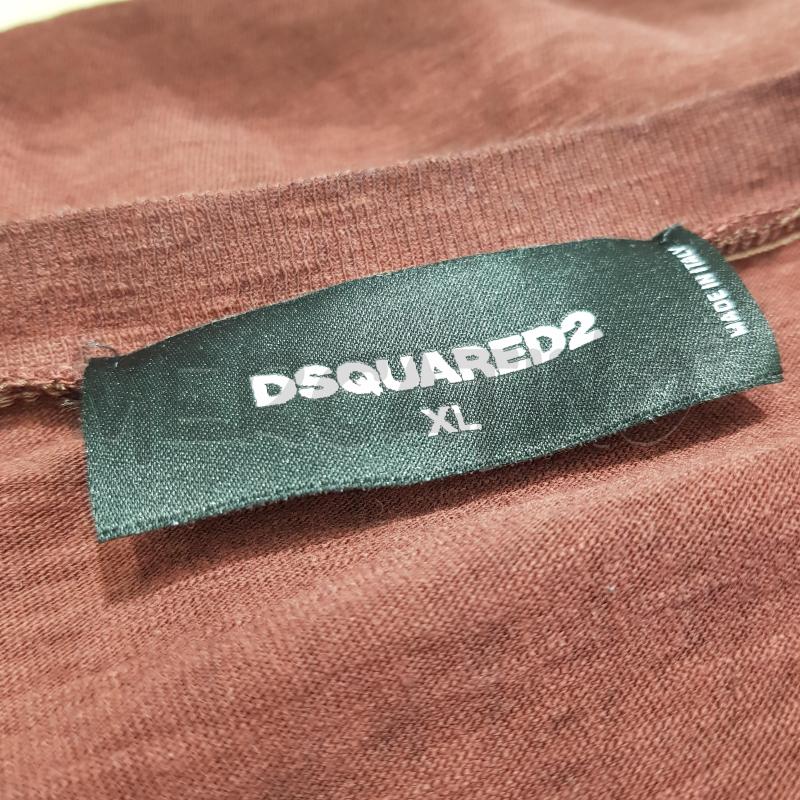 T SHIRT U DSQUARED BORDEAUX FIAMMATA BROS | Mercatino dell'Usato Civitavecchia 4