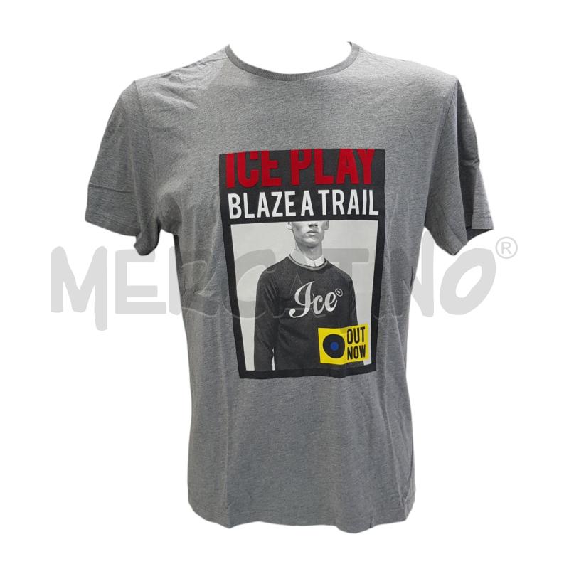 T SHIRT U ICE PLAY MC GRIGIO FLOCK | Mercatino dell'Usato Civitavecchia 1