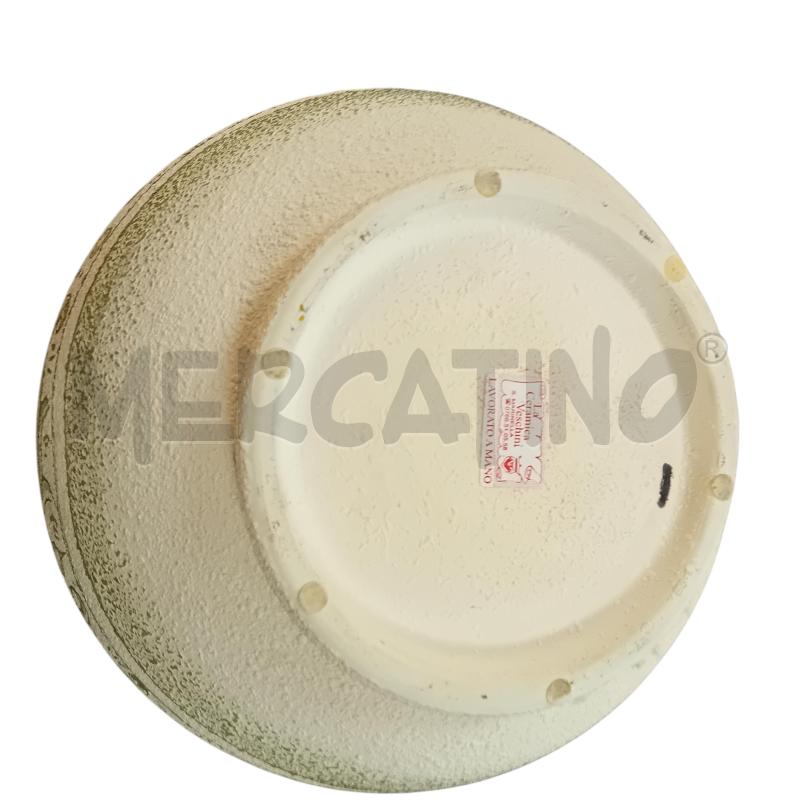 VASO BEIGE RUVIDO GRECA VERDE VESCHINI | Mercatino dell'Usato Civitavecchia 3