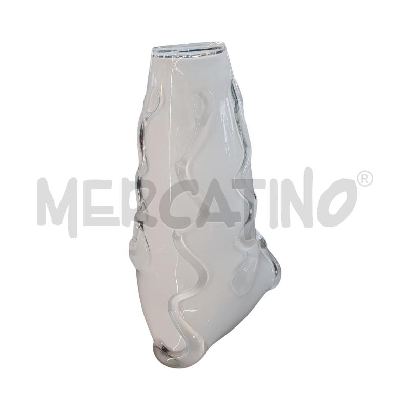 VASO VETRO OPALINO DECORO RILIEVO 34CM | Mercatino dell'Usato Civitavecchia 3