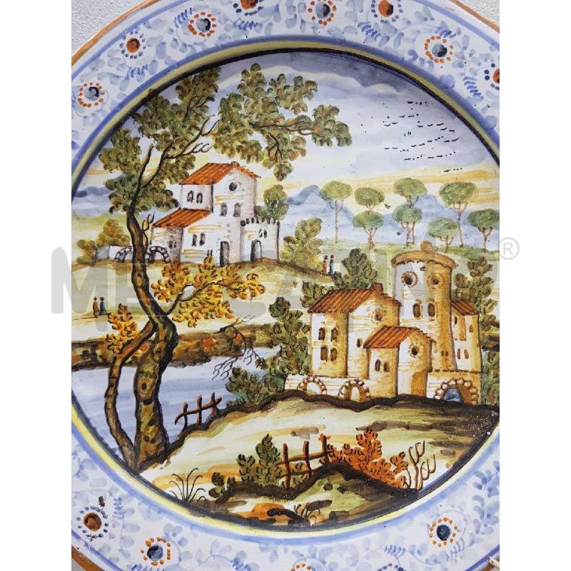 VECCHIO PIATTO DECORATIVO PAESAGGIO DIAM.47 | Mercatino dell'Usato Civitavecchia 2