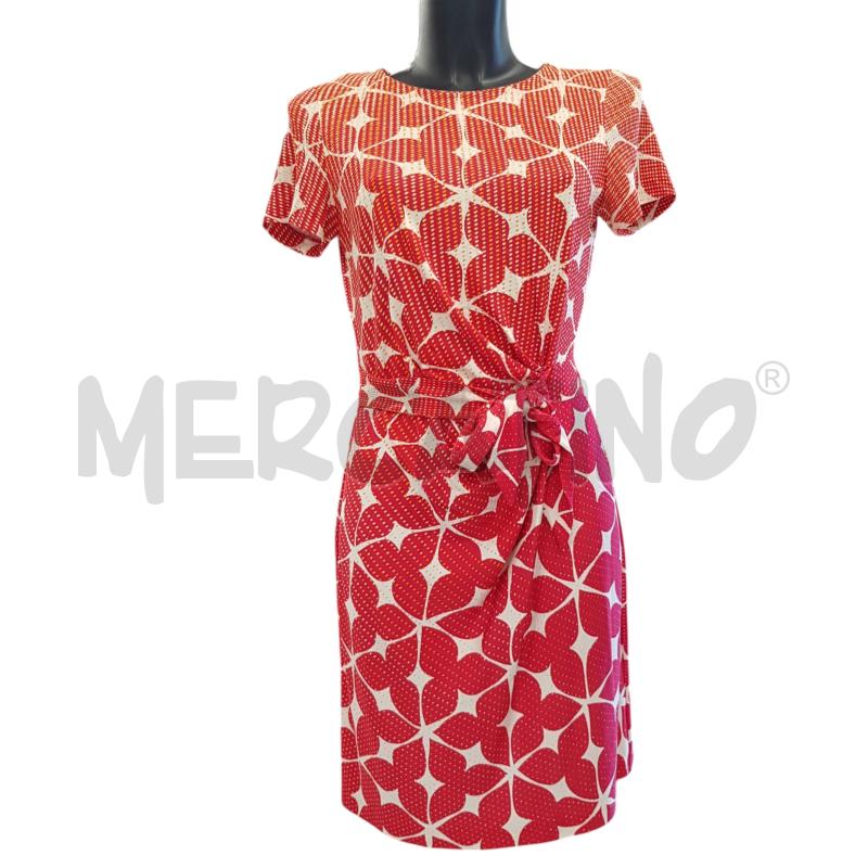 VESTITO DIANE VON FURSTENBERG ROSSO OPTICAL  | Mercatino dell'Usato Civitavecchia 1