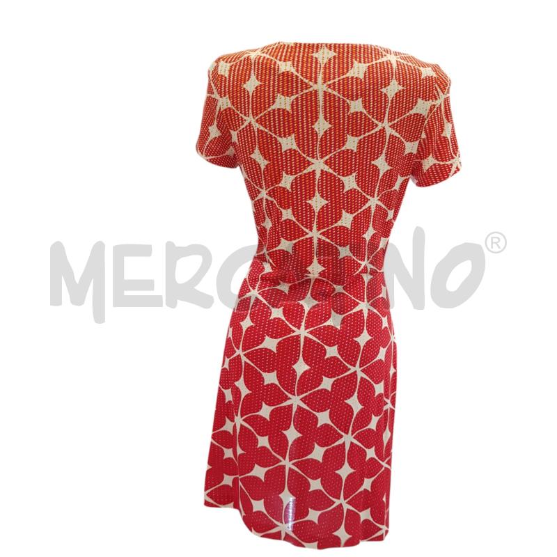 VESTITO DIANE VON FURSTENBERG ROSSO OPTICAL  | Mercatino dell'Usato Civitavecchia 3