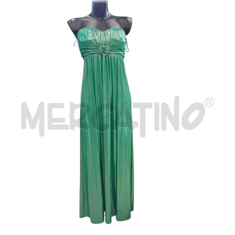 VESTITO D ANIYE BY VERDE MYLAR SPACCO LATERALE | Mercatino dell'Usato Civitavecchia 1