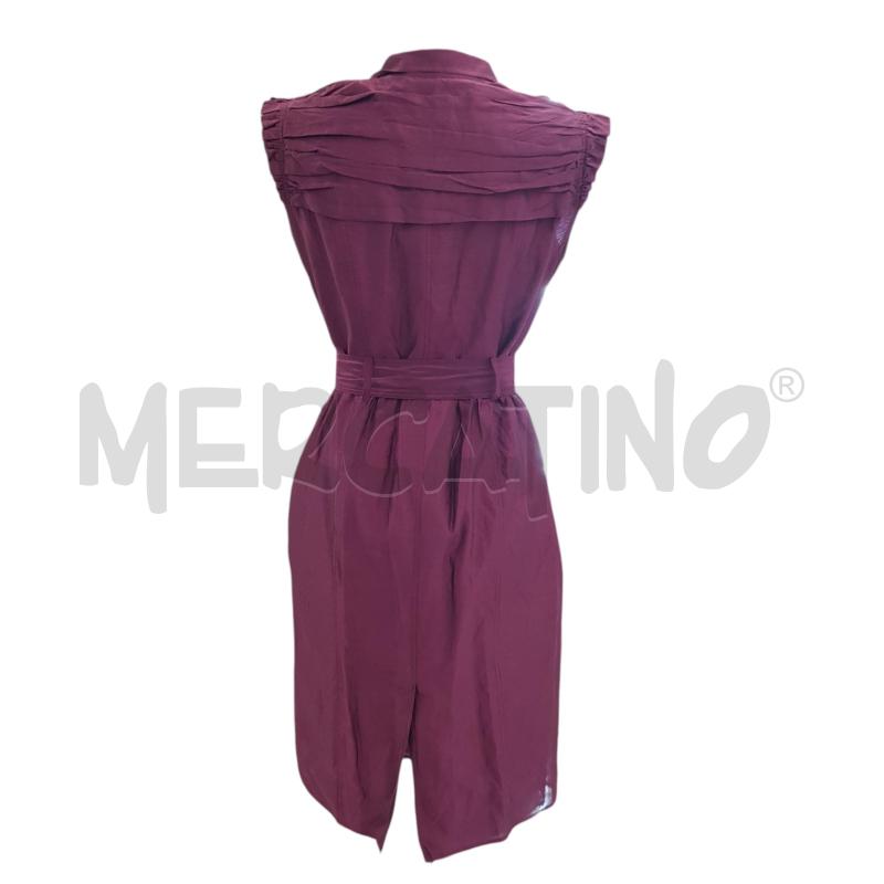 VESTITO D BURBERRY LONDON MISTO SETA PRUGNA SMANICATO | Mercatino dell'Usato Civitavecchia 3
