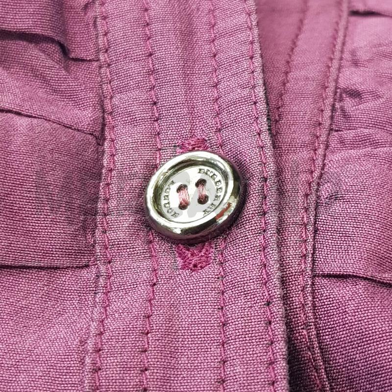 VESTITO D BURBERRY LONDON MISTO SETA PRUGNA SMANICATO | Mercatino dell'Usato Civitavecchia 4