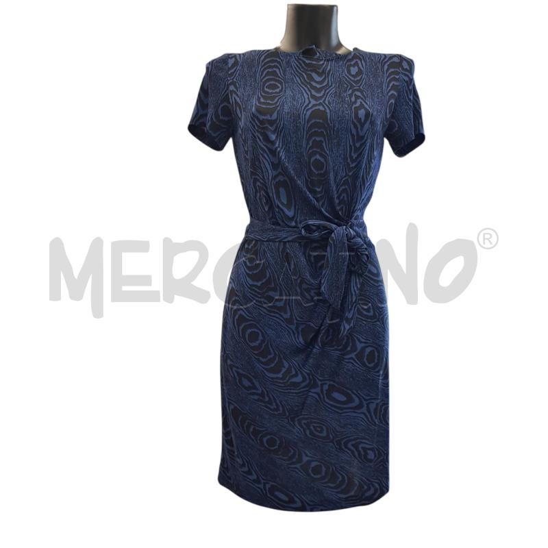 VESTITO D DIANE VON FURSTENBERG ZEBRATO BLU NERO | Mercatino dell'Usato Civitavecchia 1