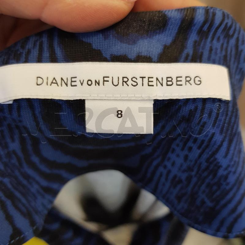VESTITO D DIANE VON FURSTENBERG ZEBRATO BLU NERO | Mercatino dell'Usato Civitavecchia 4