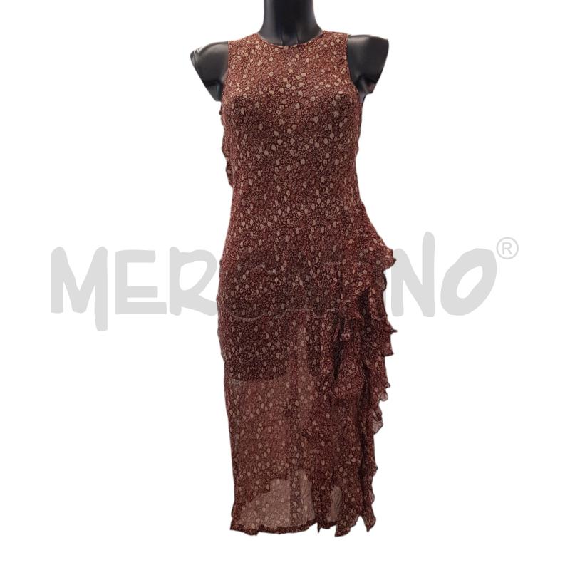 VESTITO D DRIES VAN NOTEN SETA VELATO BORDEAUX FIORI | Mercatino dell'Usato Civitavecchia 1