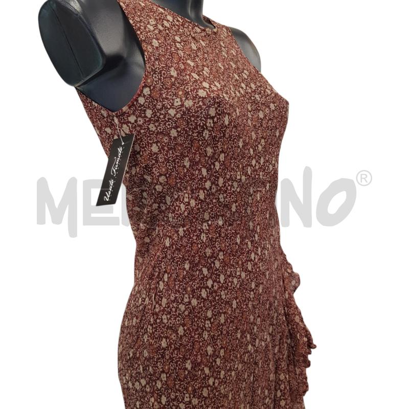 VESTITO D DRIES VAN NOTEN SETA VELATO BORDEAUX FIORI | Mercatino dell'Usato Civitavecchia 4