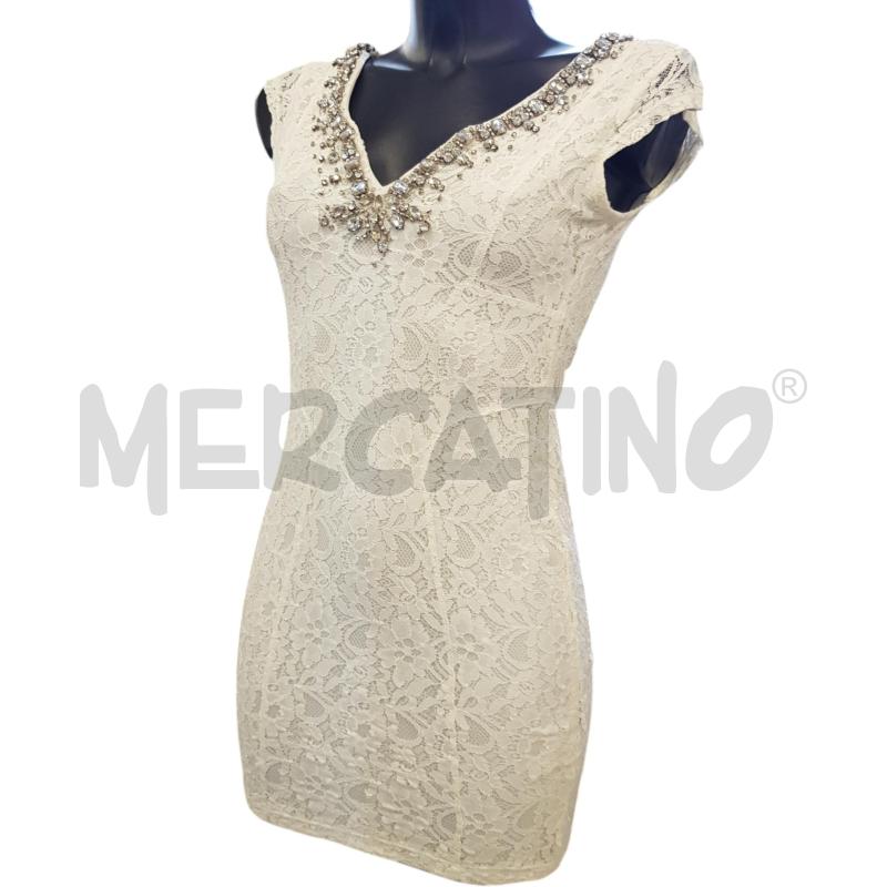 VESTITO D GUESS TUBINO PANNA PIZZO APPLICAZIONI SCOLLO | Mercatino dell'Usato Civitavecchia 3