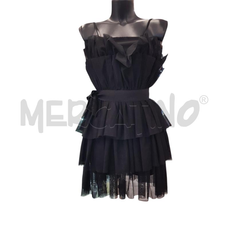 VESTITO D LIUJO PARTY BALZE TULLE NERE | Mercatino dell'Usato Civitavecchia 1