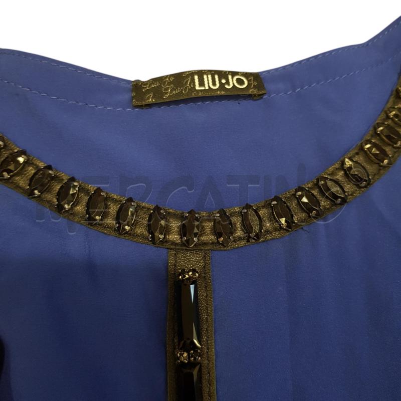 VESTITO D LIU JO SOPRA BLU SOTTO VERA PELLE  | Mercatino dell'Usato Civitavecchia 4