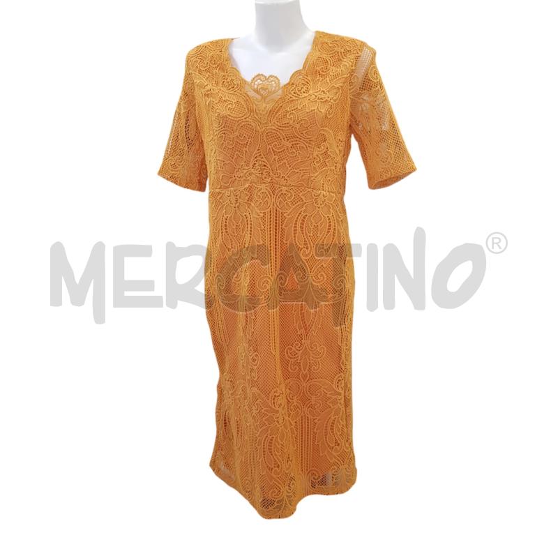 VESTITO D LUCY WANG SENAPE PIZZO  | Mercatino dell'Usato Civitavecchia 1