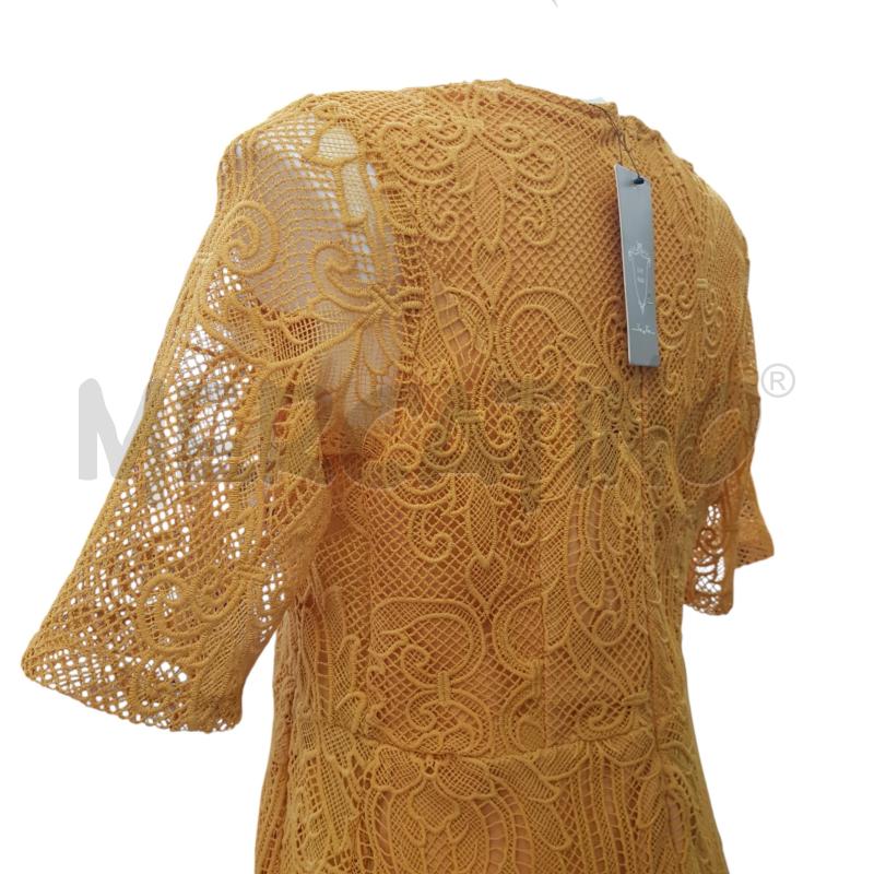 VESTITO D LUCY WANG SENAPE PIZZO  | Mercatino dell'Usato Civitavecchia 5