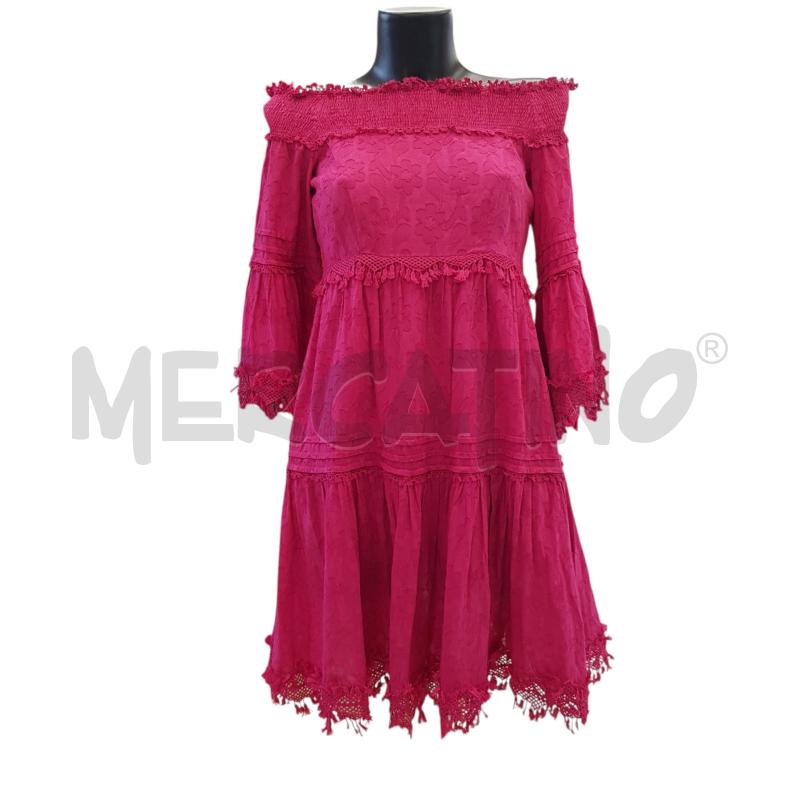 VESTITO D LUISA SPAGNOLI MAGENTA NAPPINE  | Mercatino dell'Usato Civitavecchia 1