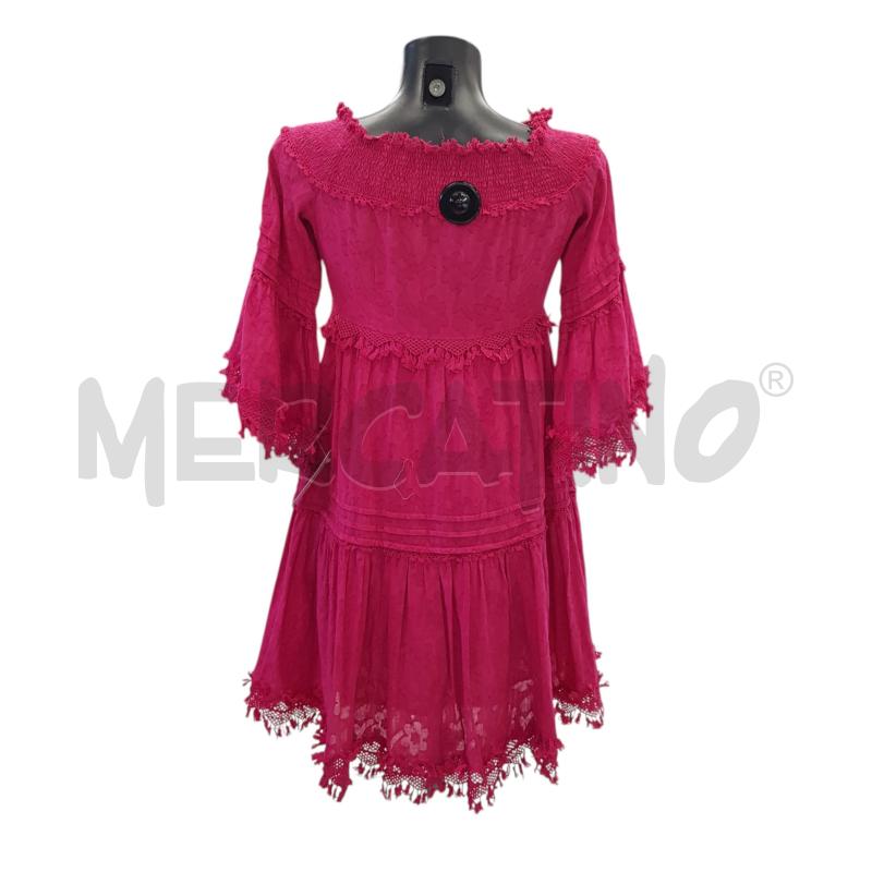 VESTITO D LUISA SPAGNOLI MAGENTA NAPPINE  | Mercatino dell'Usato Civitavecchia 3