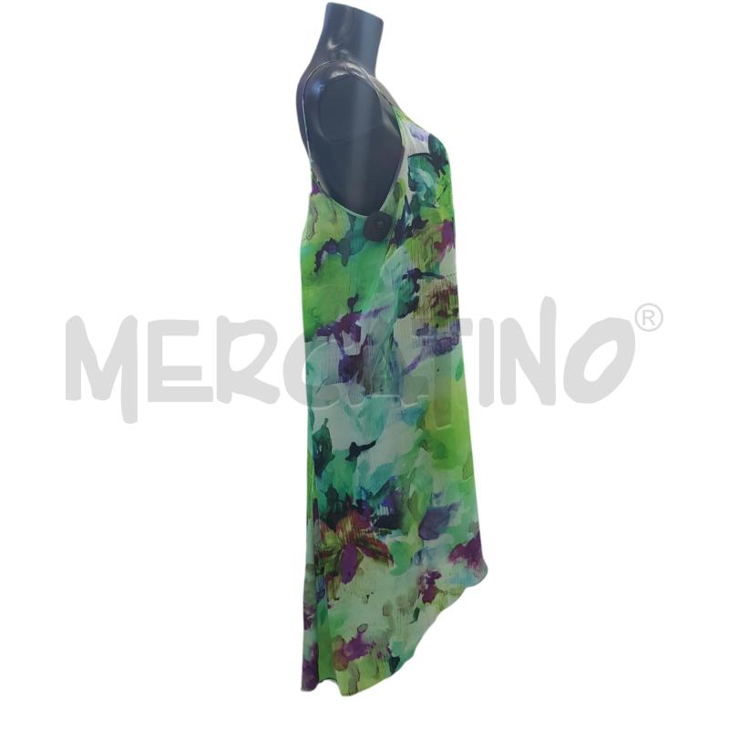 VESTITO D MANILA CRACE VERDE VIOLA ASTRATTO PLICET | Mercatino dell'Usato Civitavecchia 2