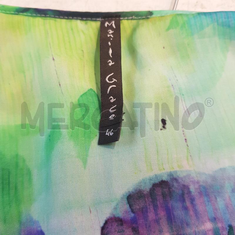 VESTITO D MANILA CRACE VERDE VIOLA ASTRATTO PLICET | Mercatino dell'Usato Civitavecchia 4