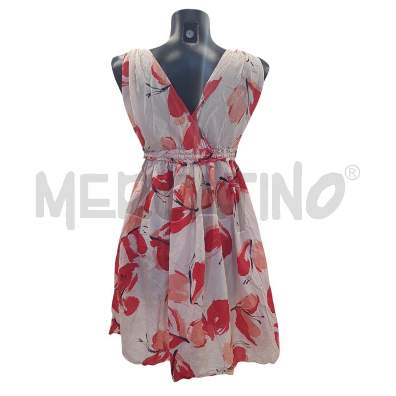 VESTITO D MOSCHINO BEIGE VELATO STAMPA PAPAVERI | Mercatino dell'Usato Civitavecchia 3