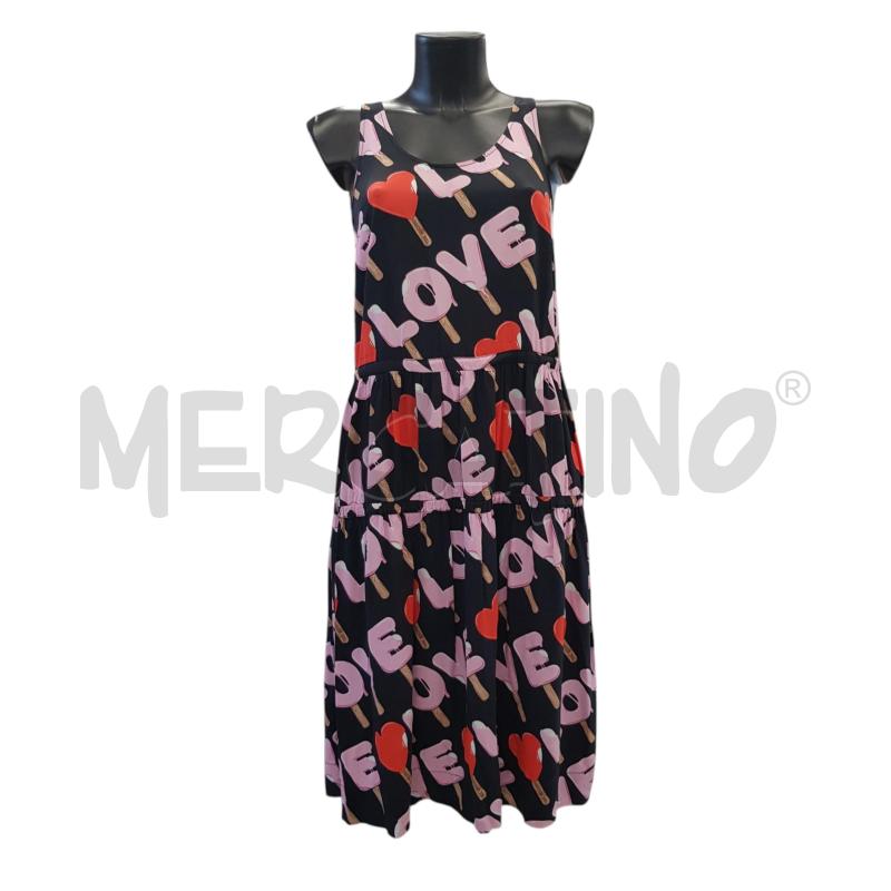 VESTITO D MOSCHINO MORBIDO NERO STAMPA LOVE GELATO | Mercatino dell'Usato Civitavecchia 1