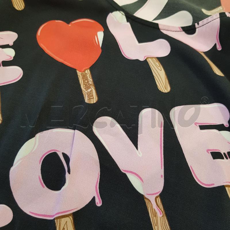 VESTITO D MOSCHINO MORBIDO NERO STAMPA LOVE GELATO | Mercatino dell'Usato Civitavecchia 4