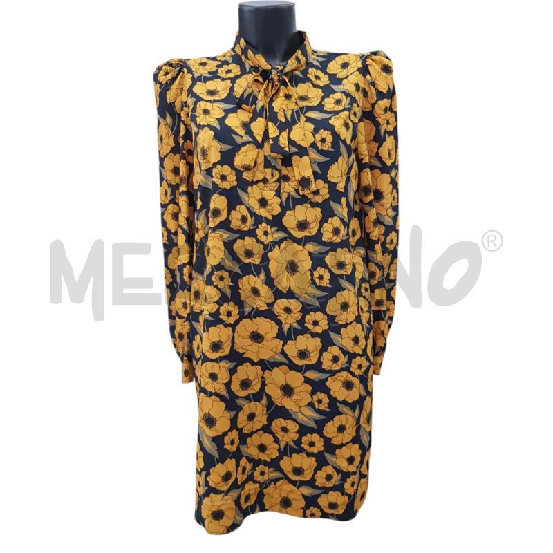 VESTITO D MY TWIN SET BLU FIORTATO OCRA ML | Mercatino dell'Usato Civitavecchia 1