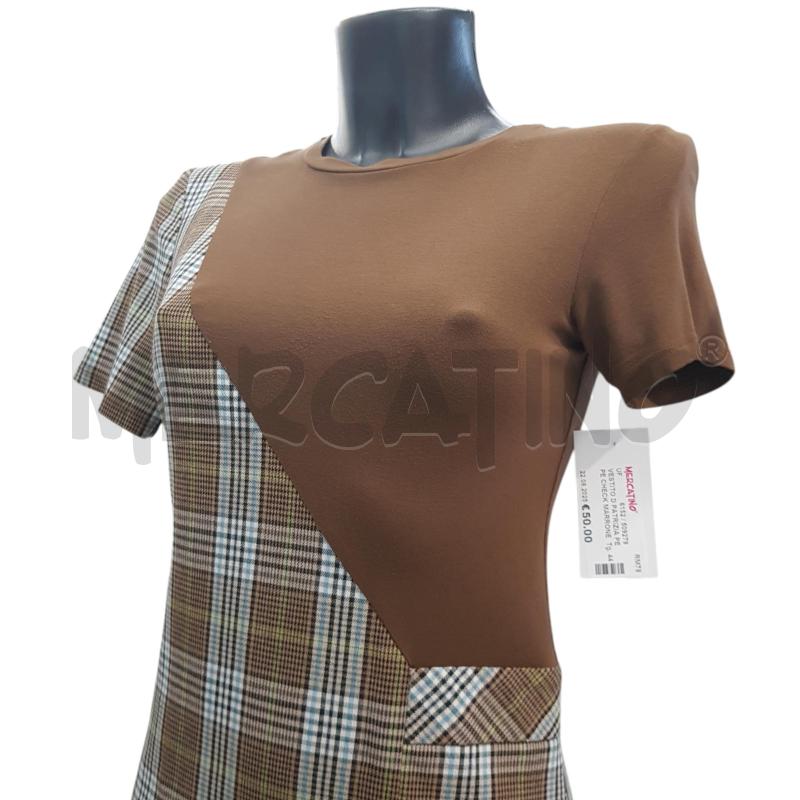 VESTITO D PATRIZIA PEPE CHECK MARRONE | Mercatino dell'Usato Civitavecchia 2