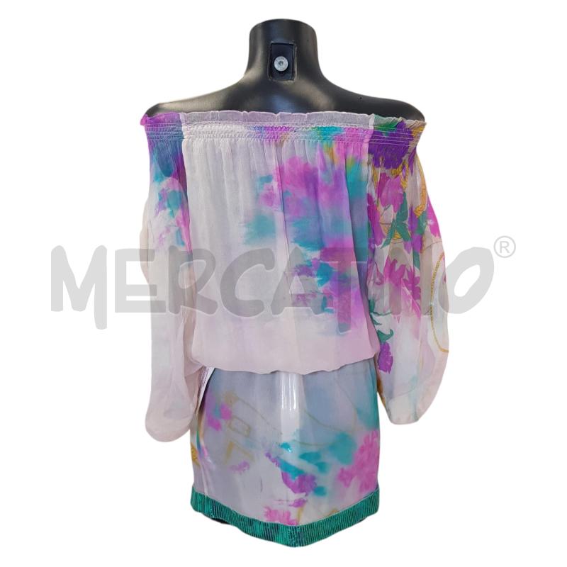 VESTITO D PATRIZIA PEPE MORBIDO VELATO FANTA VIOLA VERDE | Mercatino dell'Usato Civitavecchia 3