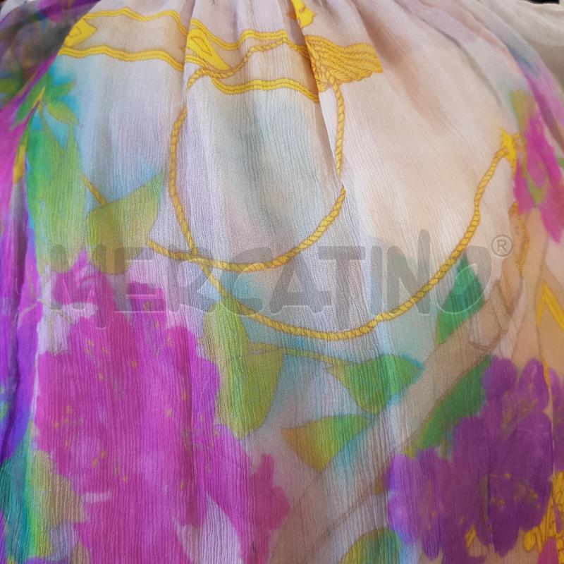 VESTITO D PATRIZIA PEPE MORBIDO VELATO FANTA VIOLA VERDE | Mercatino dell'Usato Civitavecchia 4