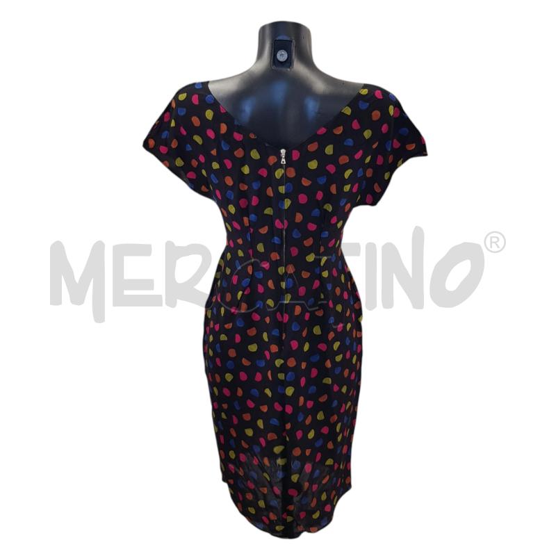VESTITO D PRADA NERO POIS MULTI COL | Mercatino dell'Usato Civitavecchia 3