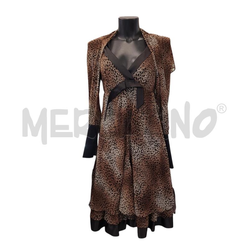 VESTITO D SANDRO FERRONNE MACULATO DETT NERI+COPRI SPALLE | Mercatino dell'Usato Civitavecchia 1