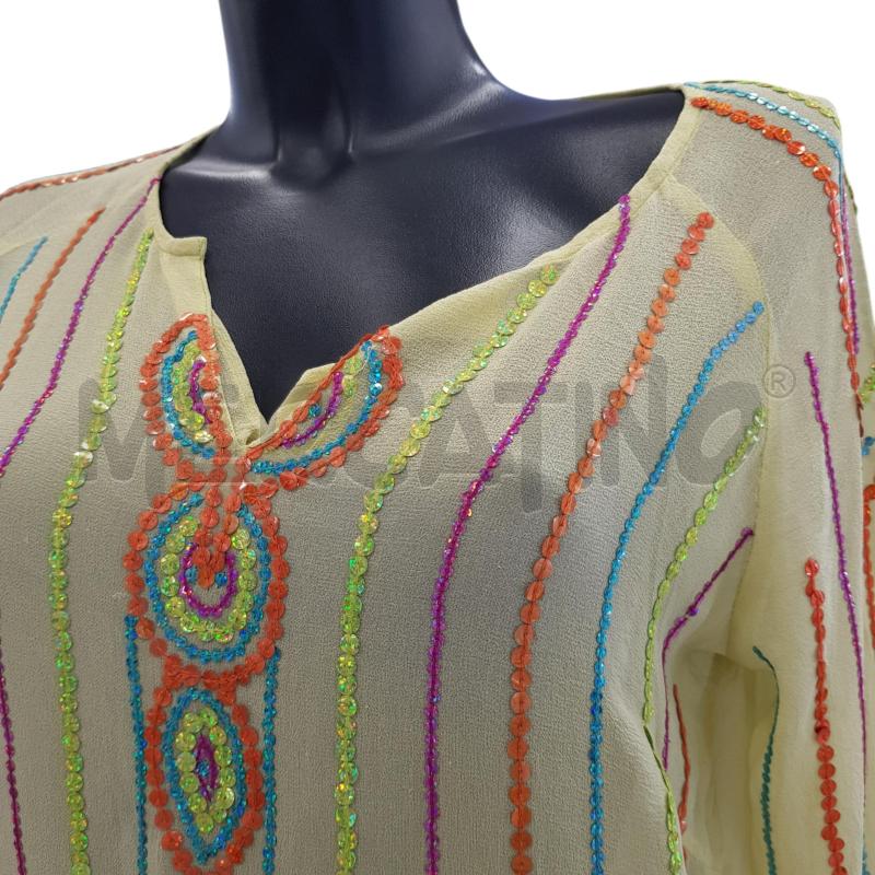 VESTITO D SETA VERDE ACIDO NIMBU BRILLANTINI COLORATI  | Mercatino dell'Usato Civitavecchia 2