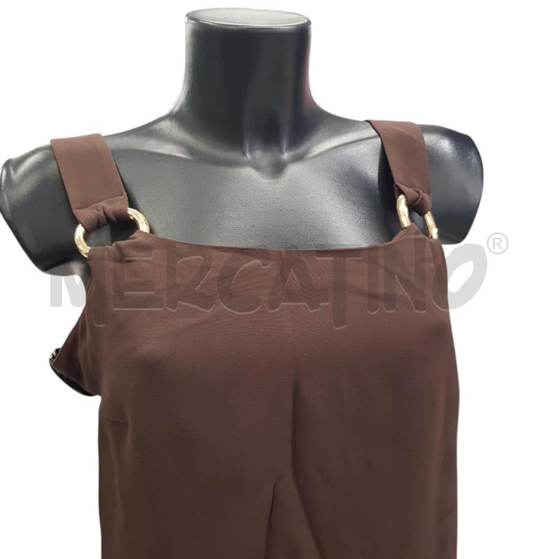 VESTITO D STUDIO FERRE' MARRONE TUBINO ANELLI DORATI | Mercatino dell'Usato Civitavecchia 2
