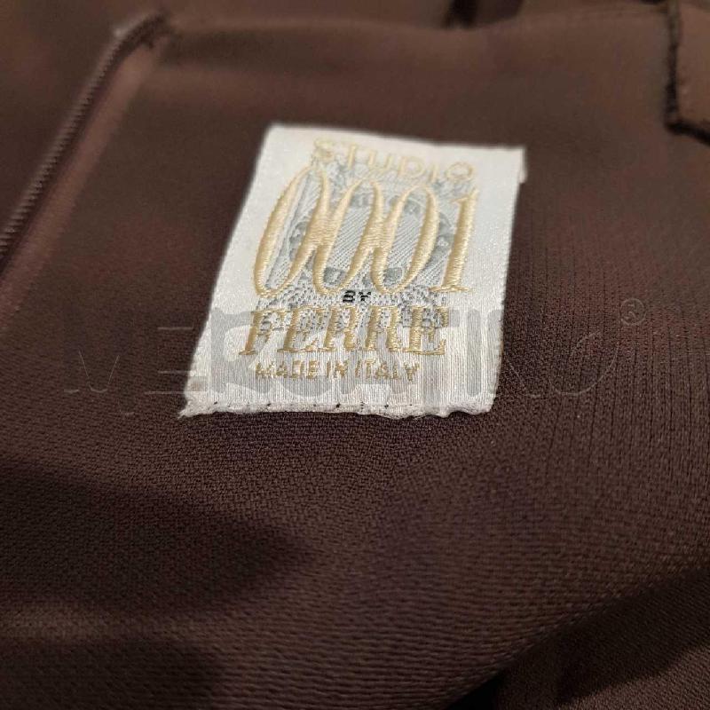 VESTITO D STUDIO FERRE' MARRONE TUBINO ANELLI DORATI | Mercatino dell'Usato Civitavecchia 5