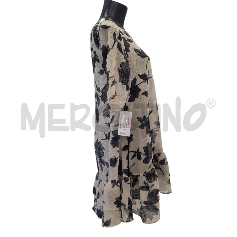 VESTITO D TWIN SET VELATO BEIGE FIORI NERI | Mercatino dell'Usato Civitavecchia 2