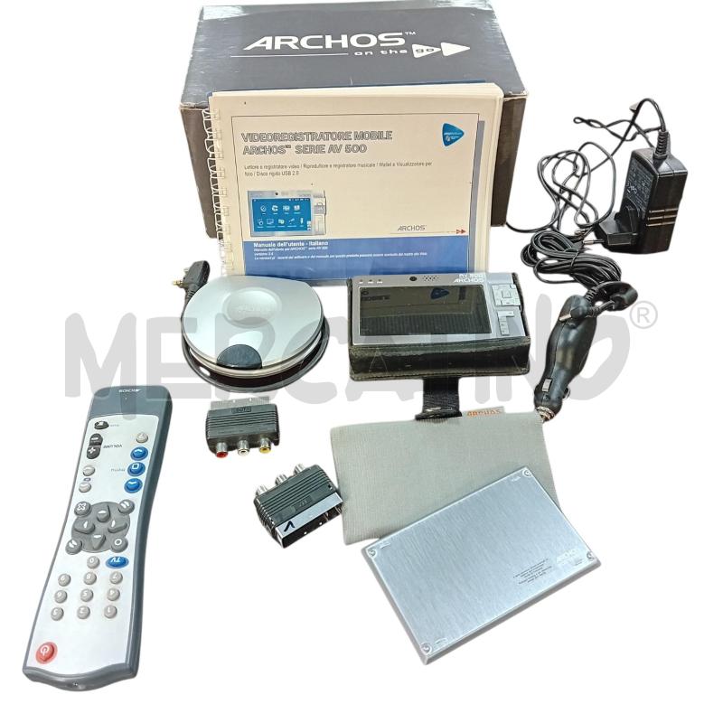 VIDEOREGISTRATORE ARCHOS SERIE AV 500 FUNZIONANTE + ACCESSORI | Mercatino dell'Usato Civitavecchia 1