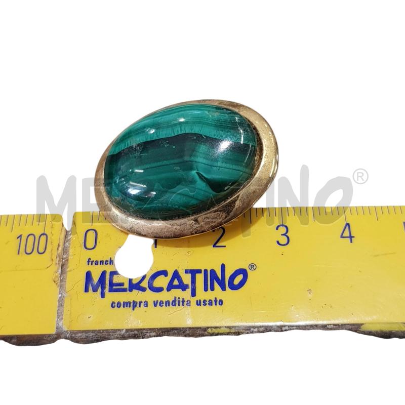 VINTAGE ORECCHINI MALACHITE CABOCHON ARG DORATO | Mercatino dell'Usato Civitavecchia 2