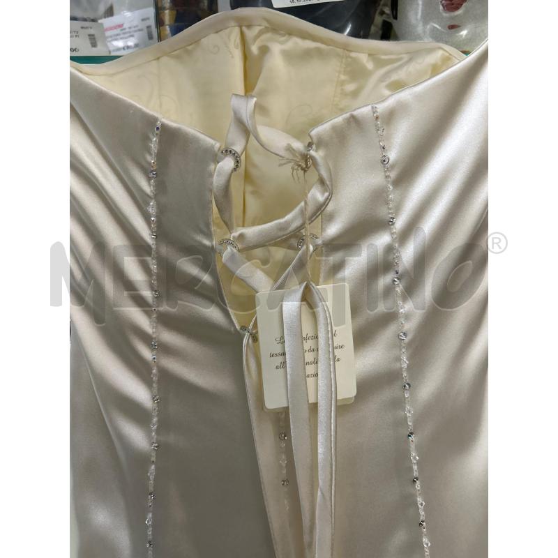 ABITO DONNA GIOVANNA SPOSA AVORIO RASO APPLIC PUNTI LUCE TG44 | Mercatino dell'Usato Roma rebibbia 4