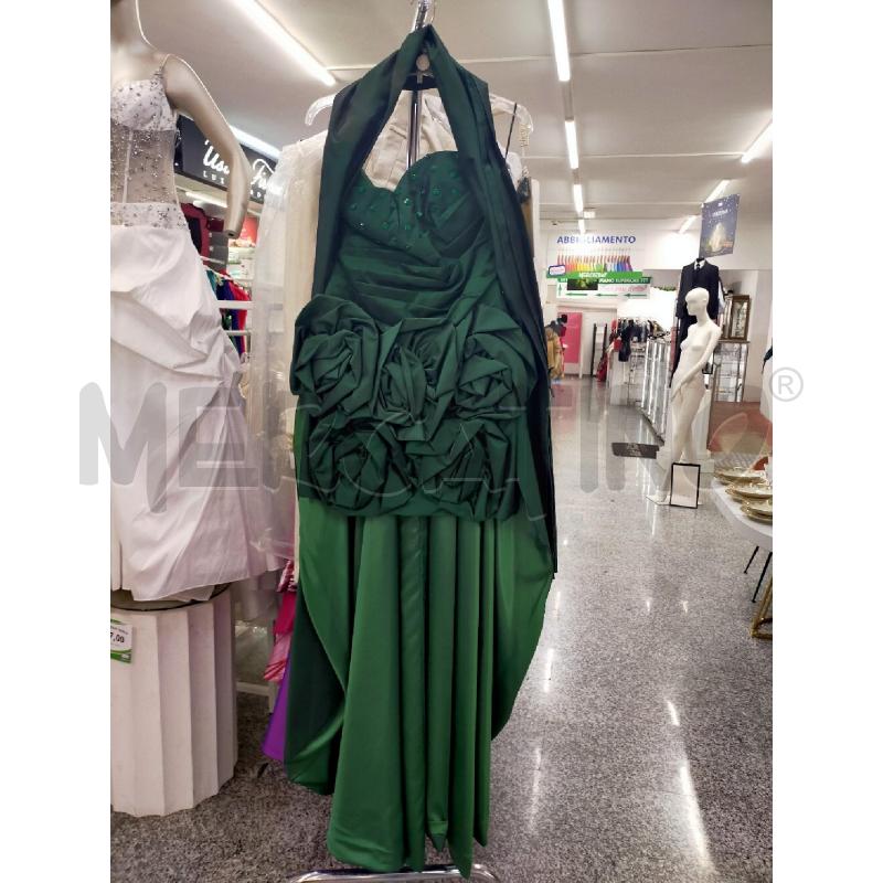 ABITO DONNA IMPERO COUTURE VERDE SMERALDO LUNGO TG44 PZ2 | Mercatino dell'Usato Roma rebibbia 1