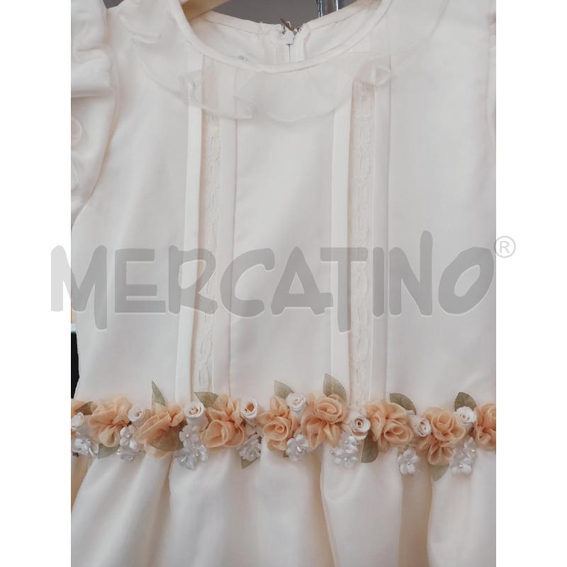 ABITO SP COLLECTION AVORIO APPLICAZIONI ROSE F TG10  | Mercatino dell'Usato Roma rebibbia 2