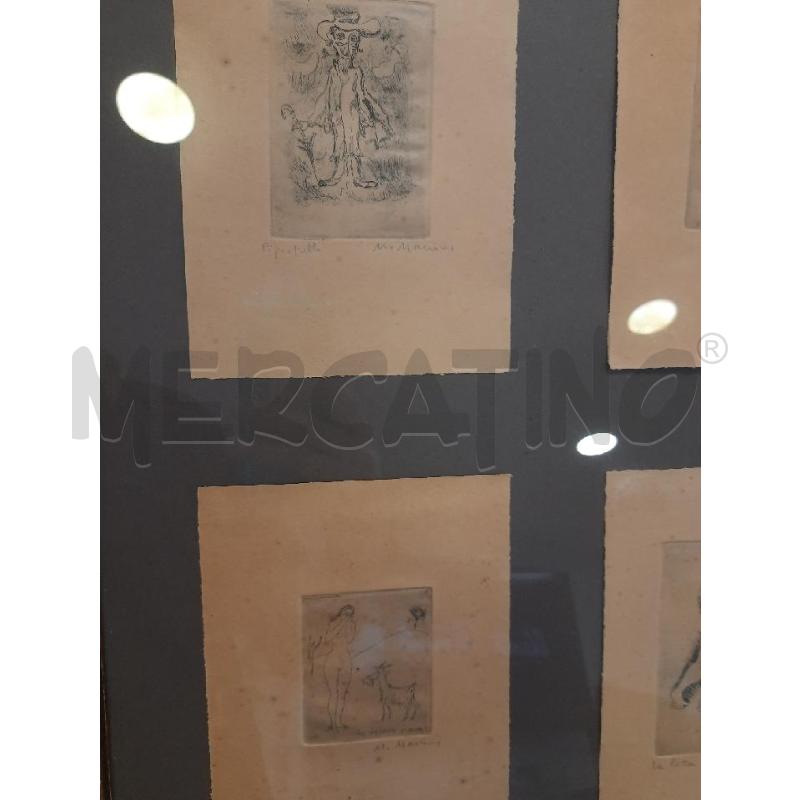 ACQUAFORTE B/N MINO MACCARI 6PZ C LEGNO | Mercatino dell'Usato Roma rebibbia 2